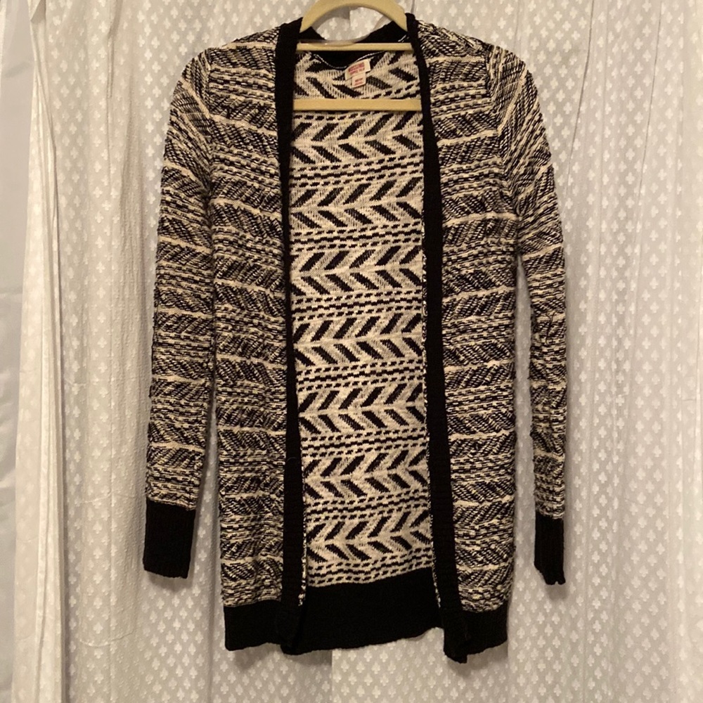 Black and white cardigan